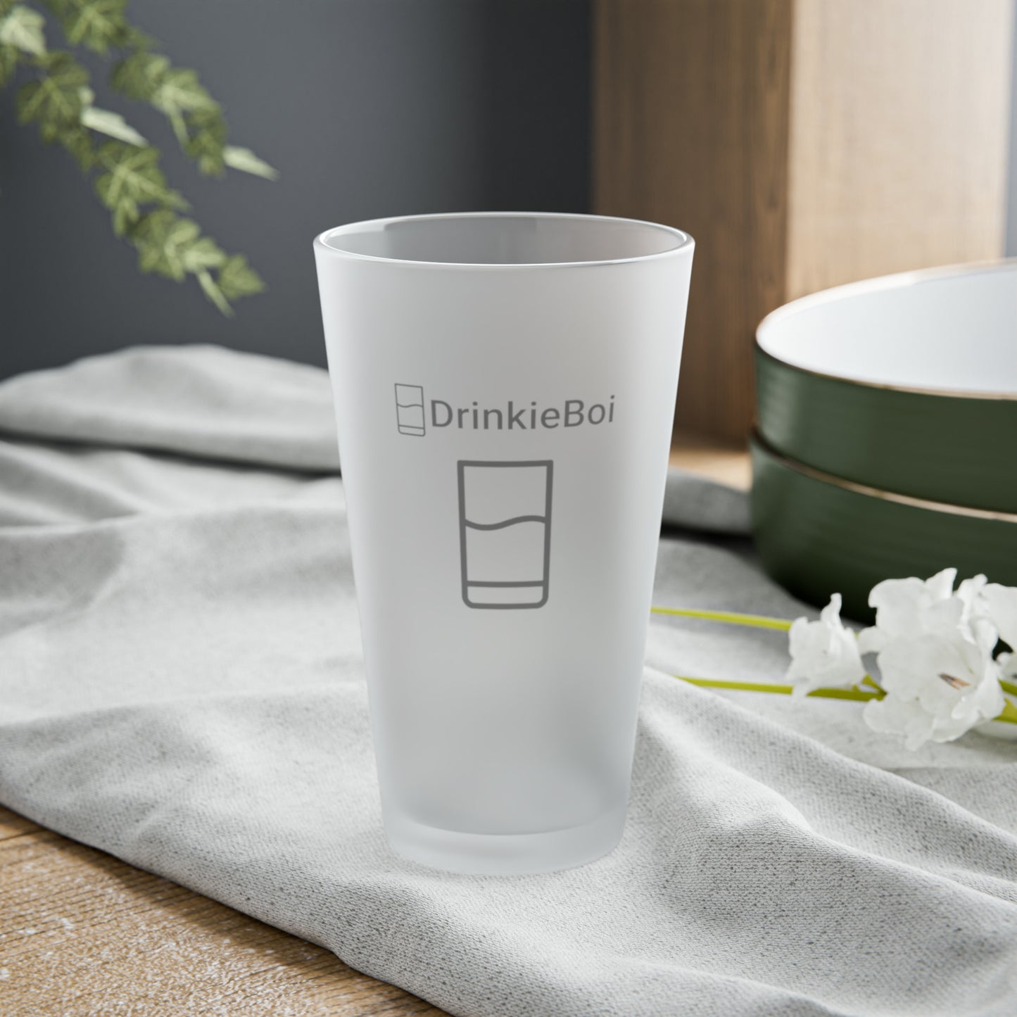 DB Accessories - Frosted Pint Glass, 16oz